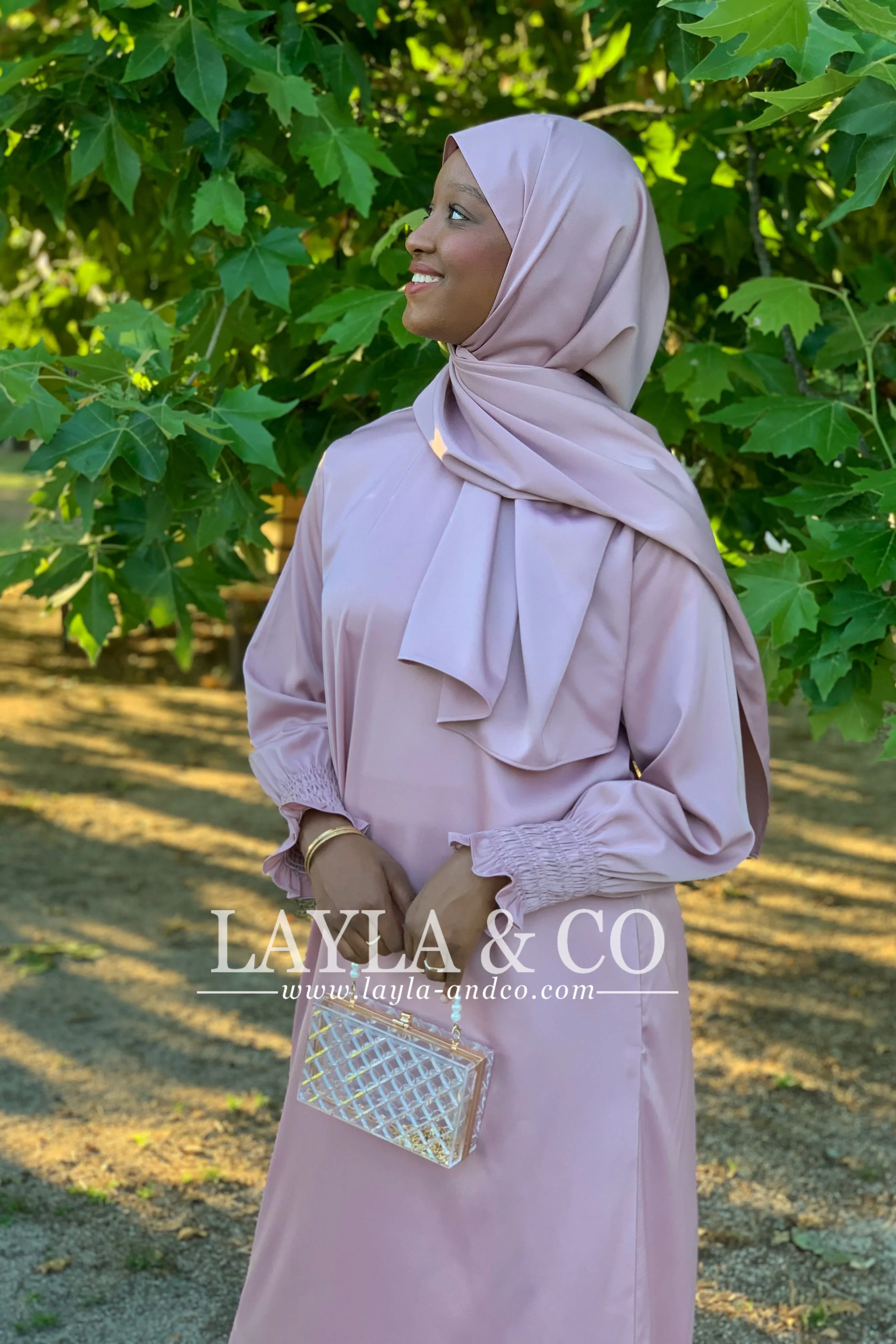 Abaya set satiné ( couleurs)