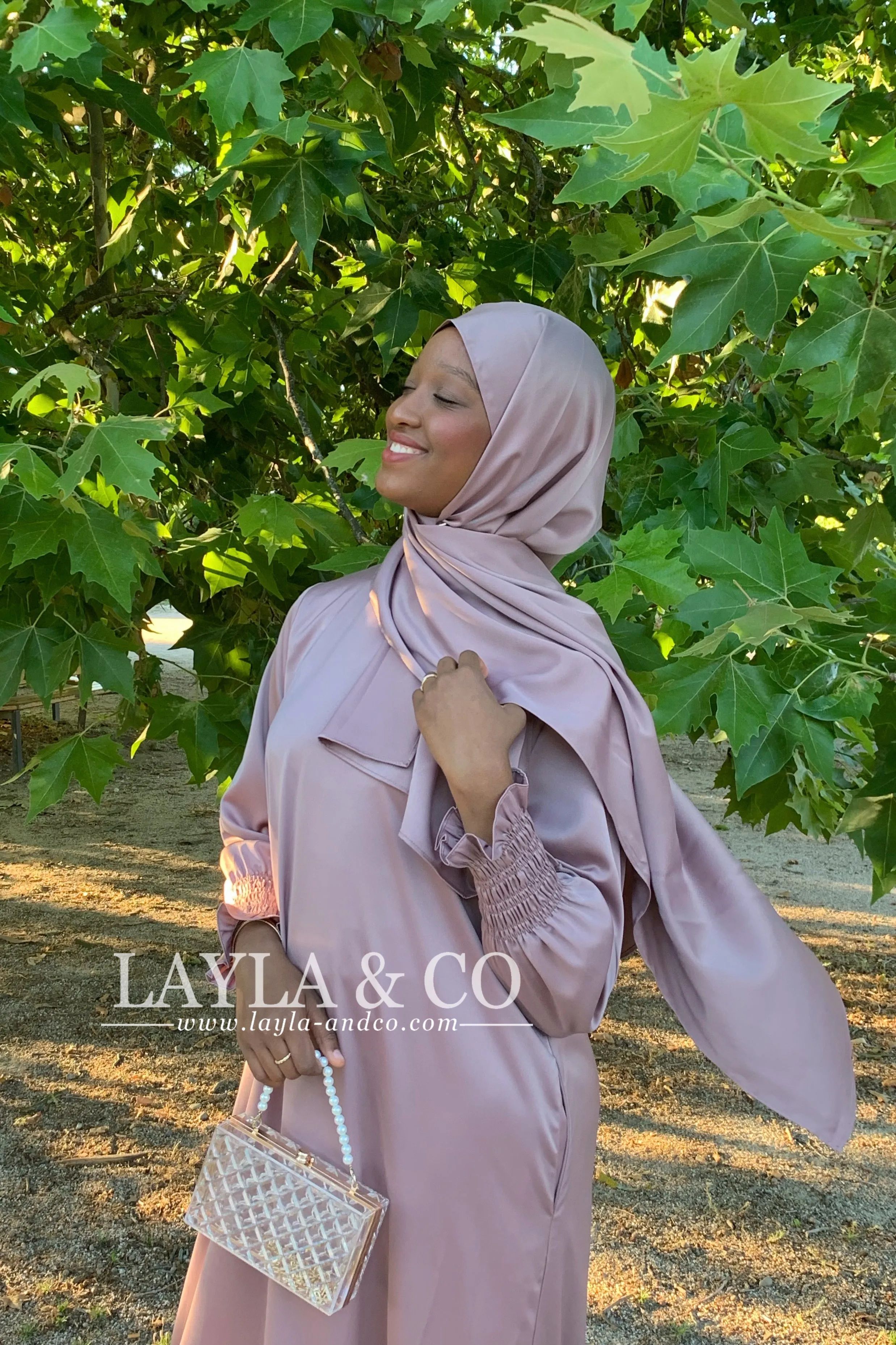 Abaya set satiné ( couleurs)