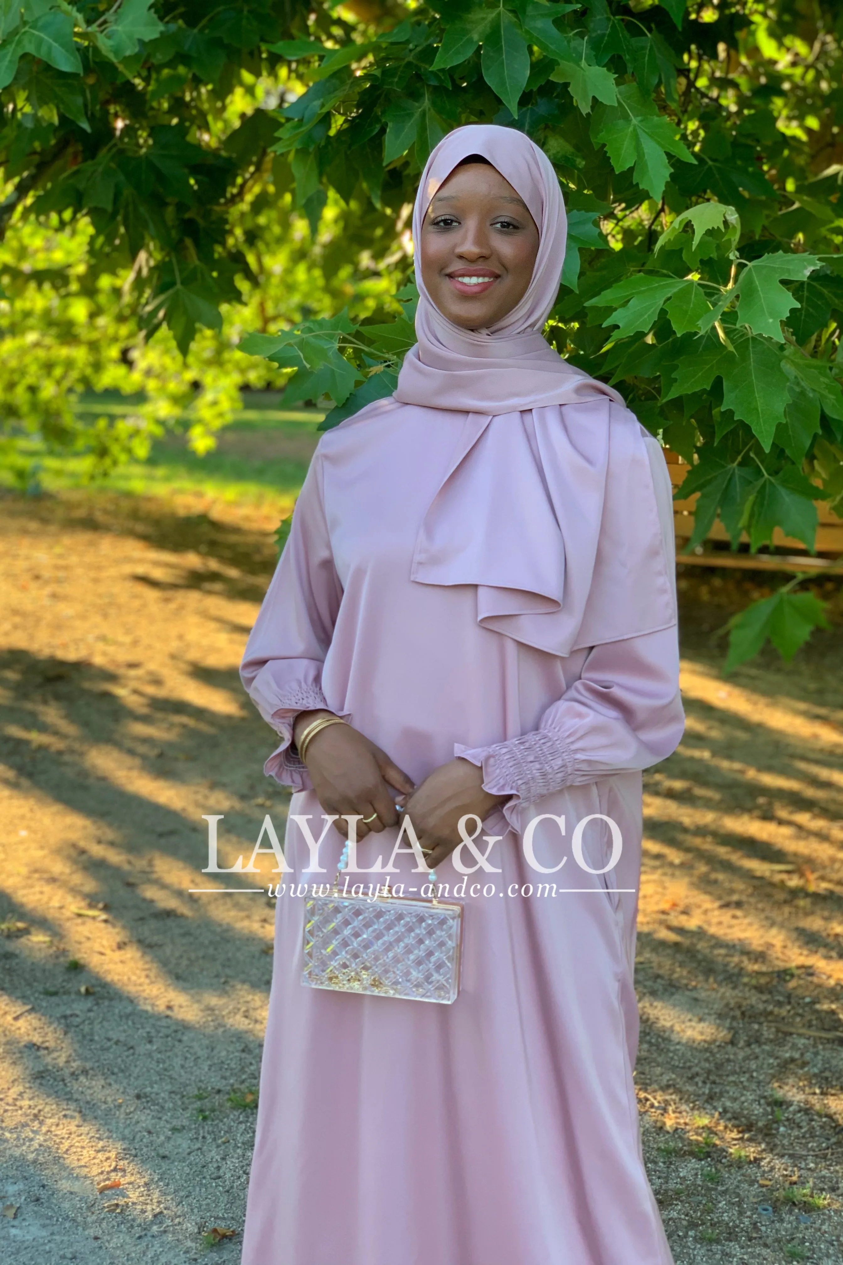Abaya set satiné ( couleurs)