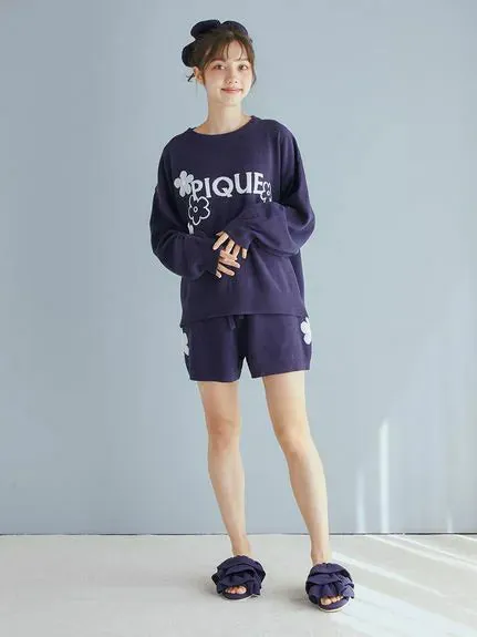 Airy Moco Flower Logo Jacquard Pullover Sweater