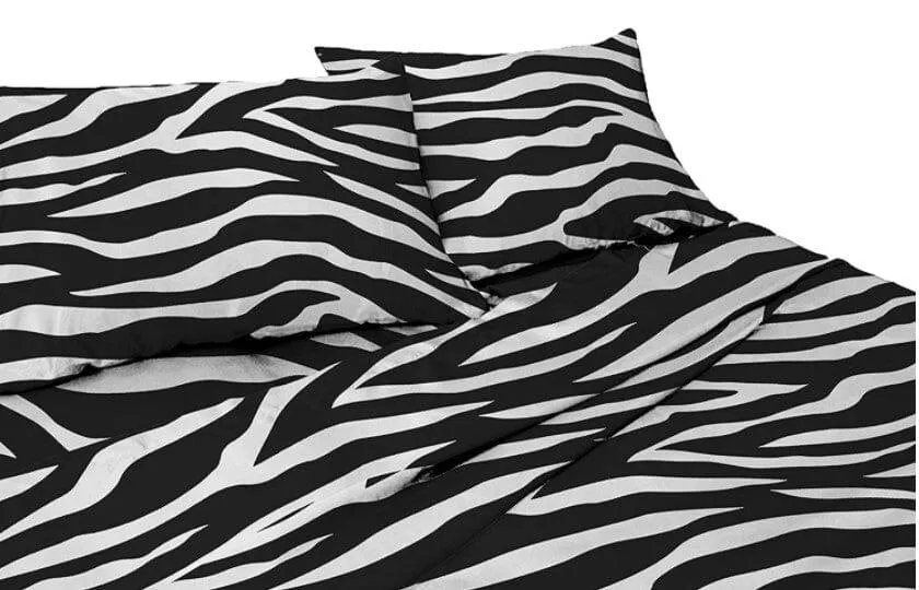 Animal Zebra Satin Fabric | Soft Satin Zebra Charmeuse Fabric | 60" Wide | Multiple Colors |