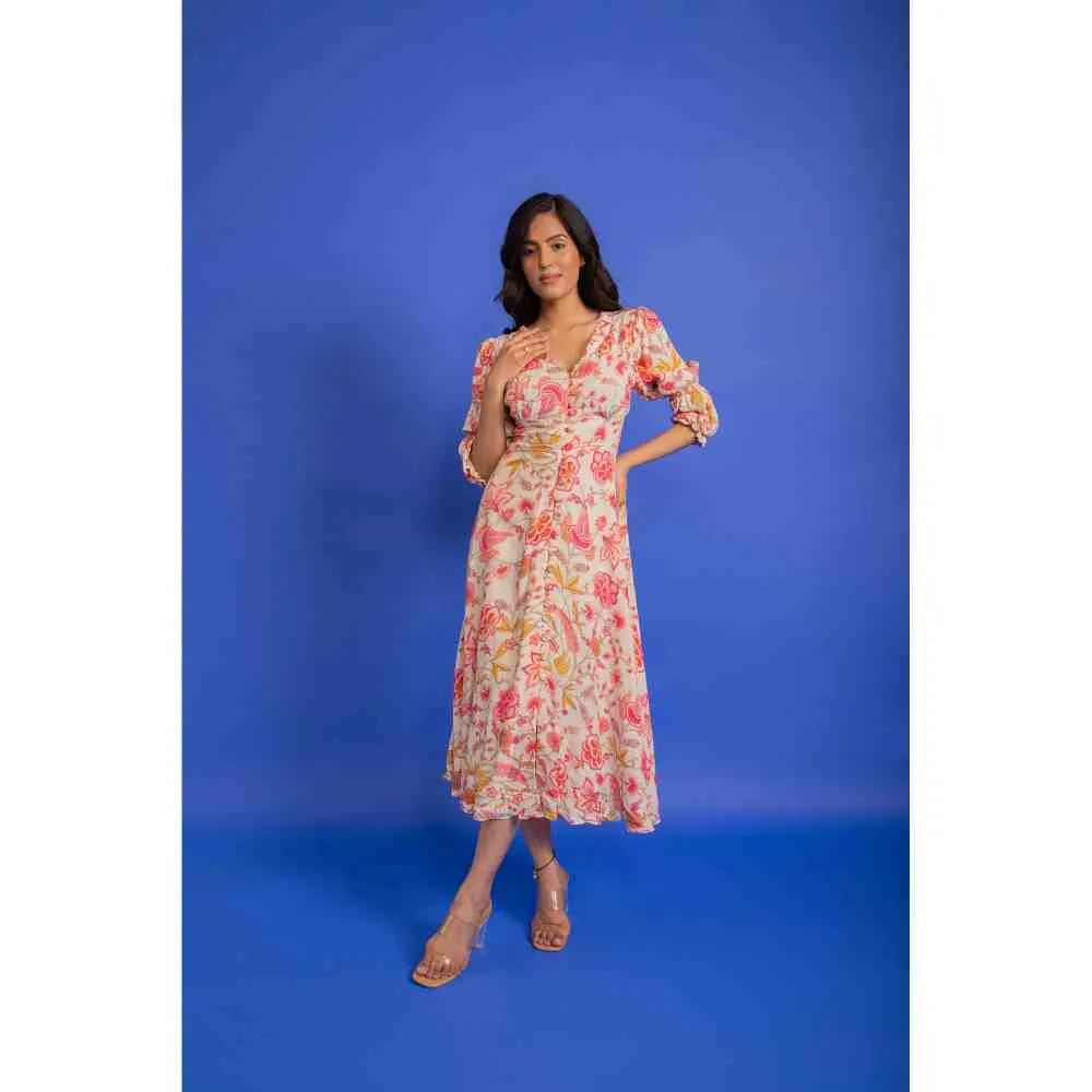 AROOP SHOP INDIA Multi-Color Rhea Button Down Dress