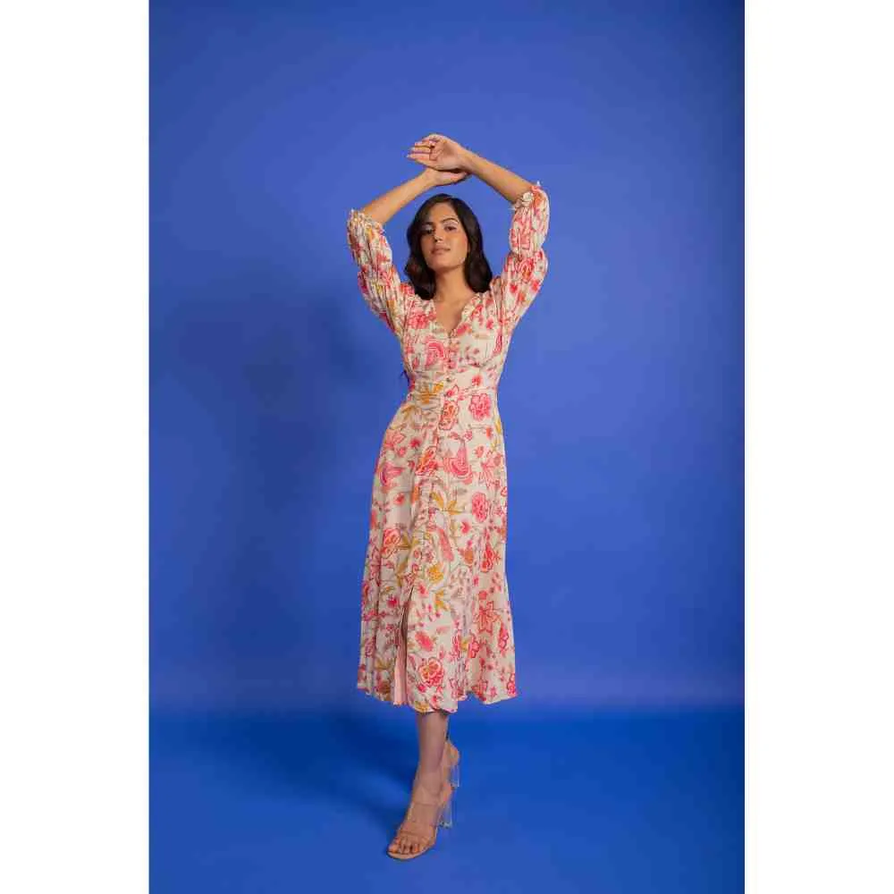 AROOP SHOP INDIA Multi-Color Rhea Button Down Dress