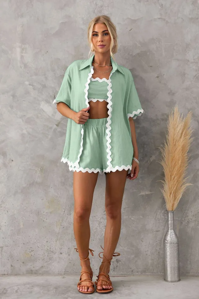 Contrast edge cotton set