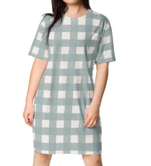 Cottage Blue Buffalo Plaid Nightshirt (XS-6XL)