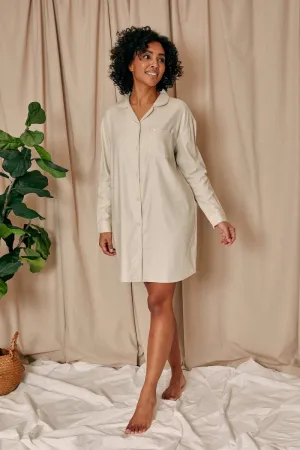 Cotton Modal Relaxed Nightshirt in Natural