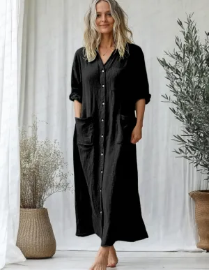 Cozy 100% Cotton Long Lounge Dress