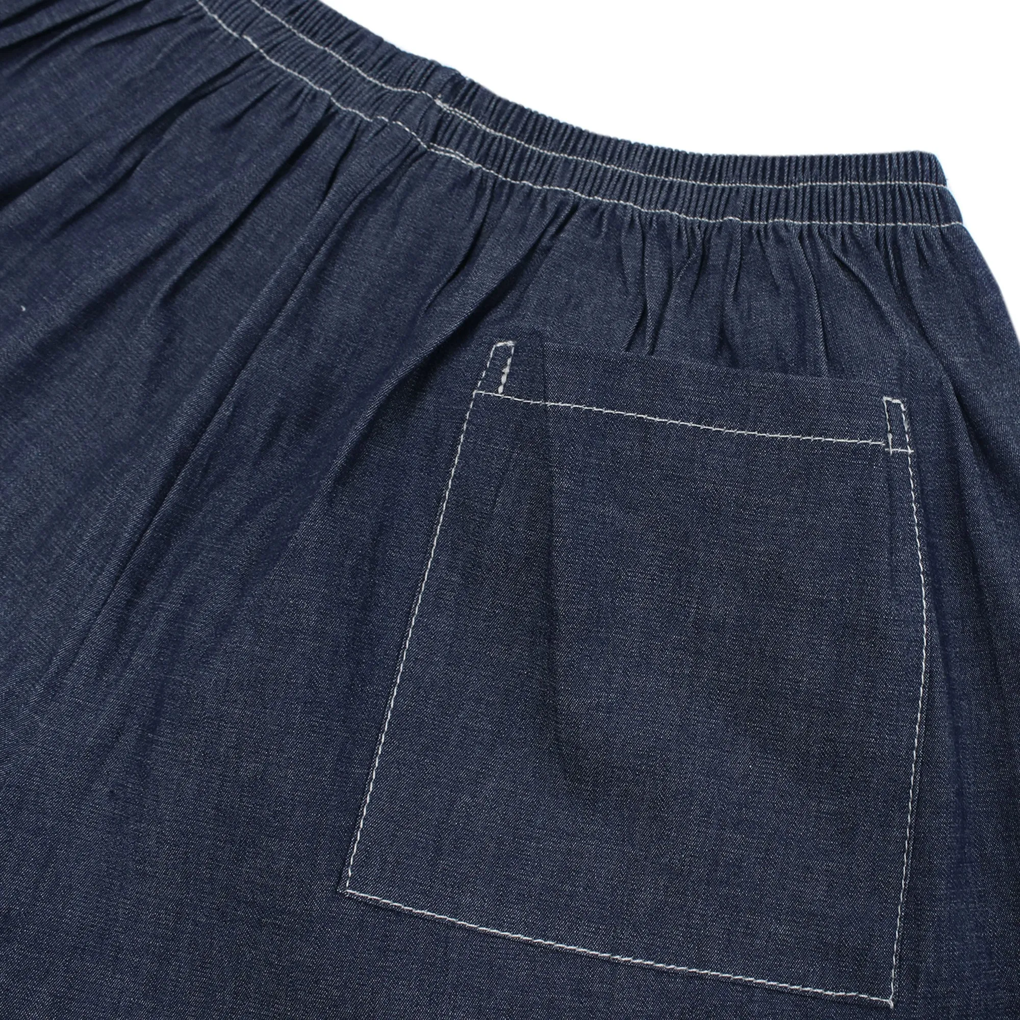 Denim Samue Jacket and Pants, Japanese Kimono Longewear/Pajama