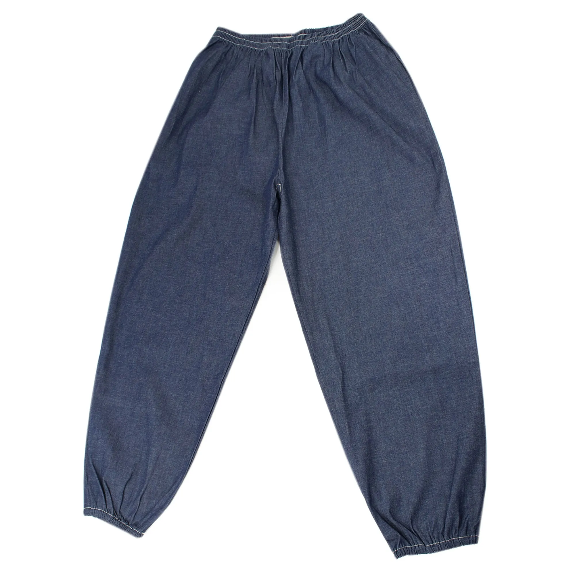 Denim Samue Jacket and Pants, Japanese Kimono Longewear/Pajama