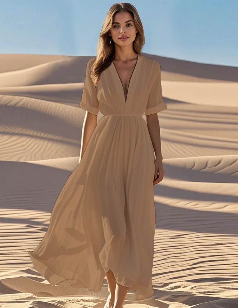 Elegant Flowy 100% Cotton Dress