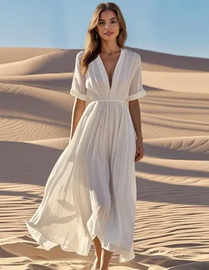 Elegant Flowy 100% Cotton Dress