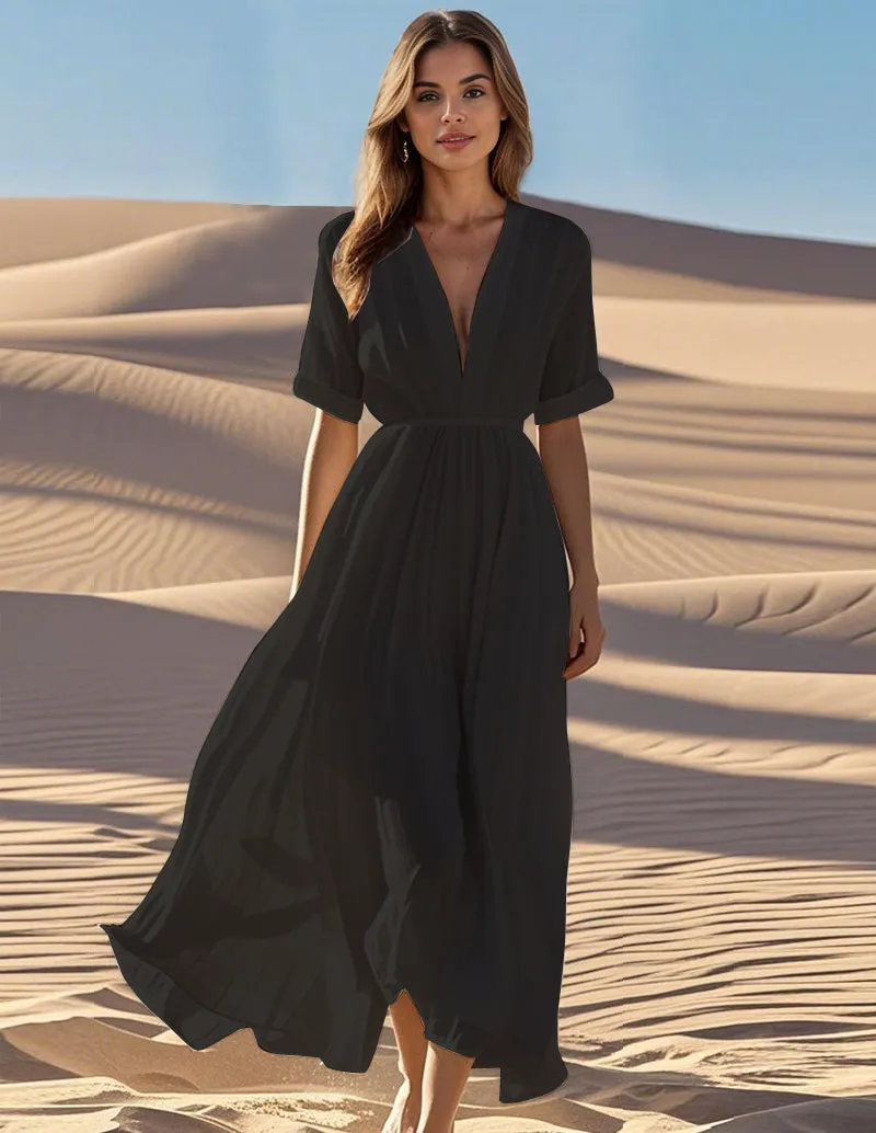 Elegant Flowy 100% Cotton Dress