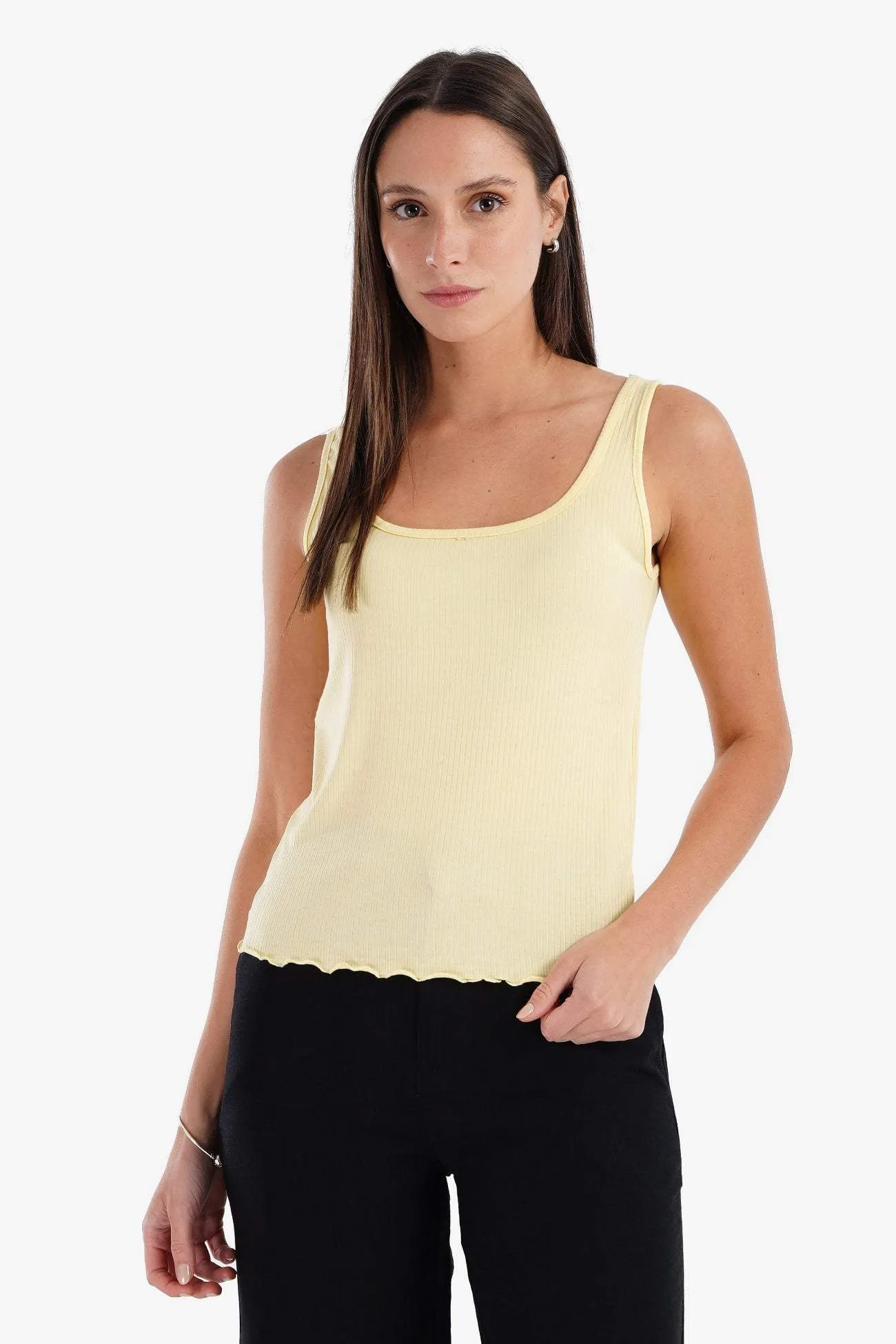 Frilled Hem Pyjama Top