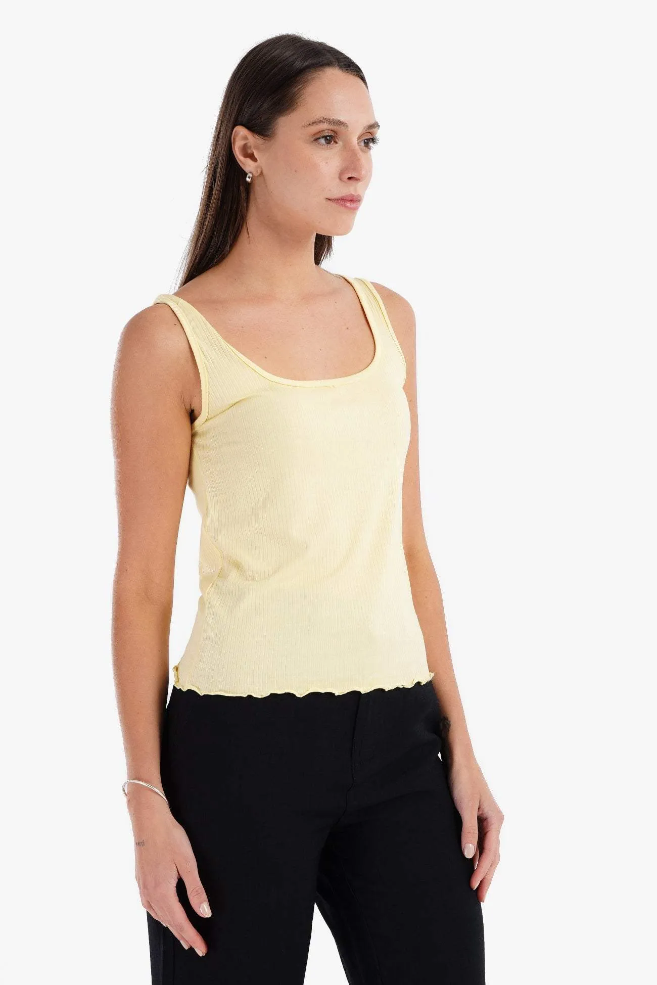 Frilled Hem Pyjama Top