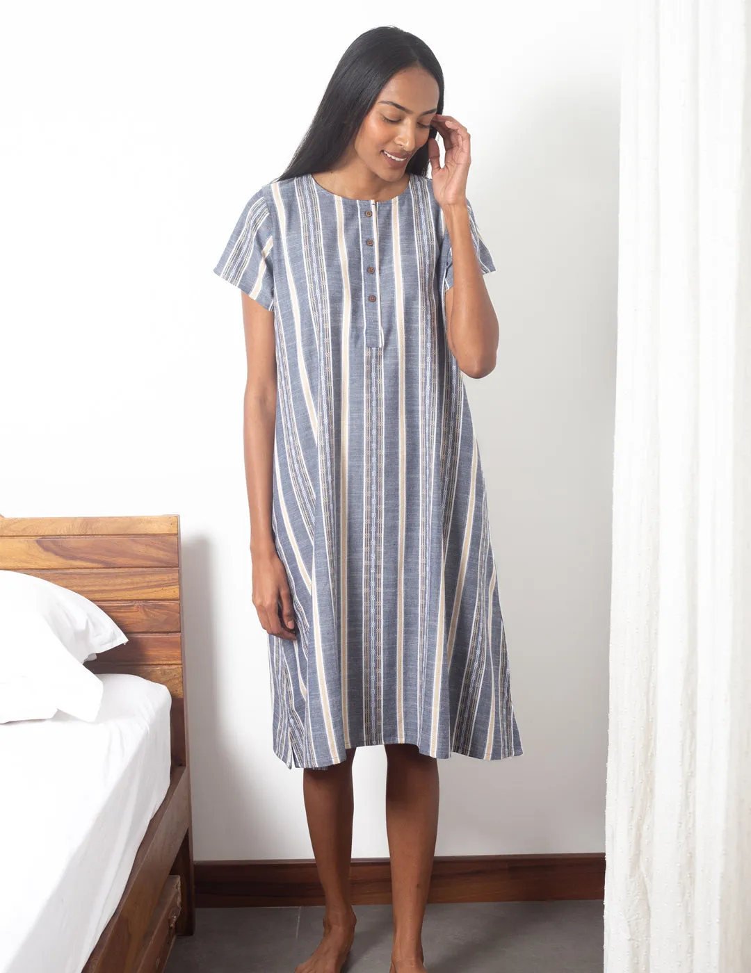 Grey Streaks Night Shirt