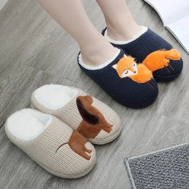 Knitted Dachshund Slippers