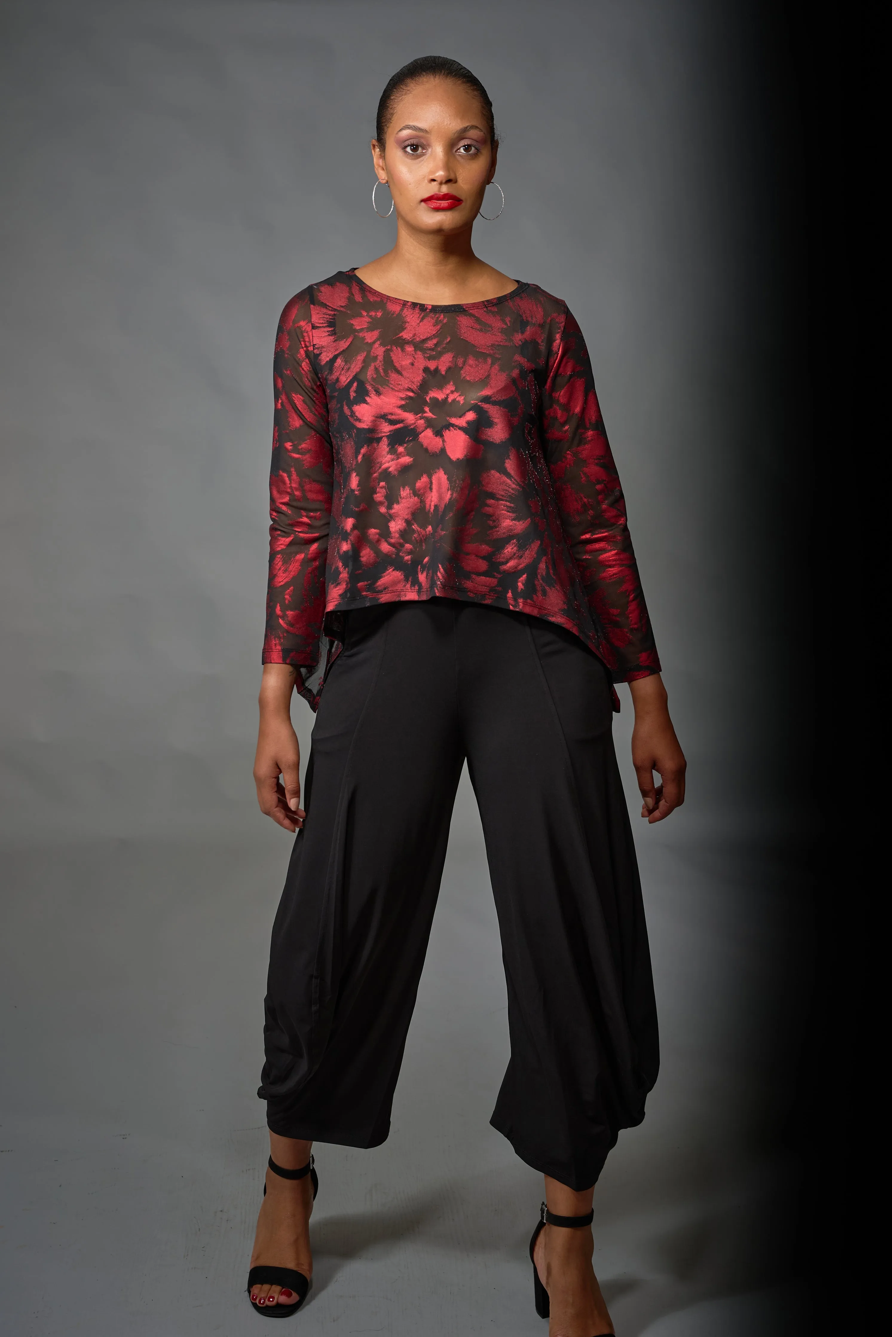 Kozan, Knit, Jade High Waisted Harem Pant in Black