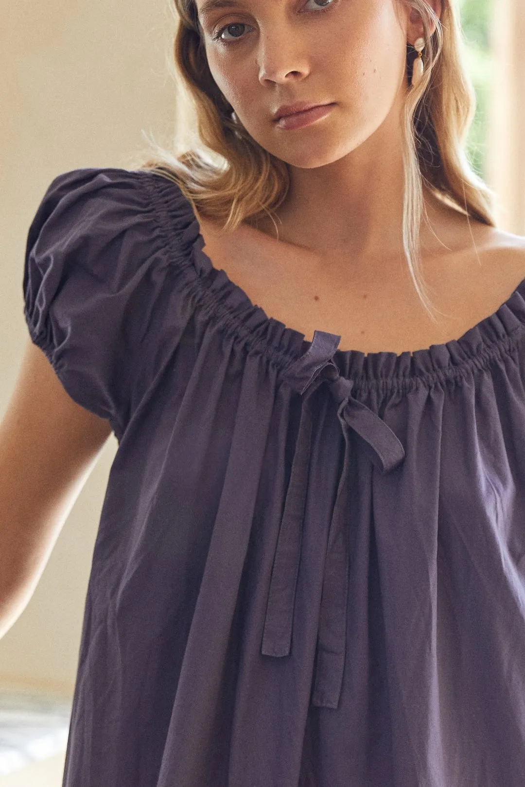 Lily Lounge Dress - Cotton Modal - Midnight
