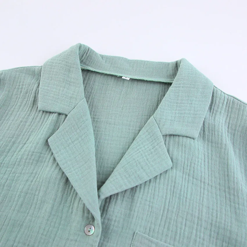 Linen blend matching set