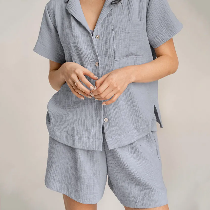 Linen blend matching set