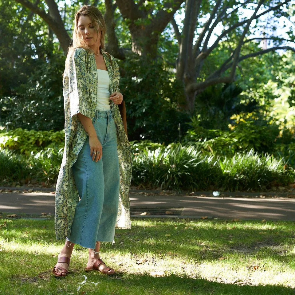 Lush Lounge Cotton Kimono Robe  Boho Relaxation