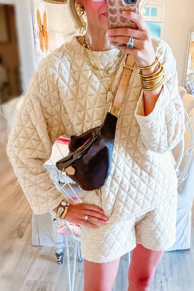 Mindy Long Sleeve Shorts Set