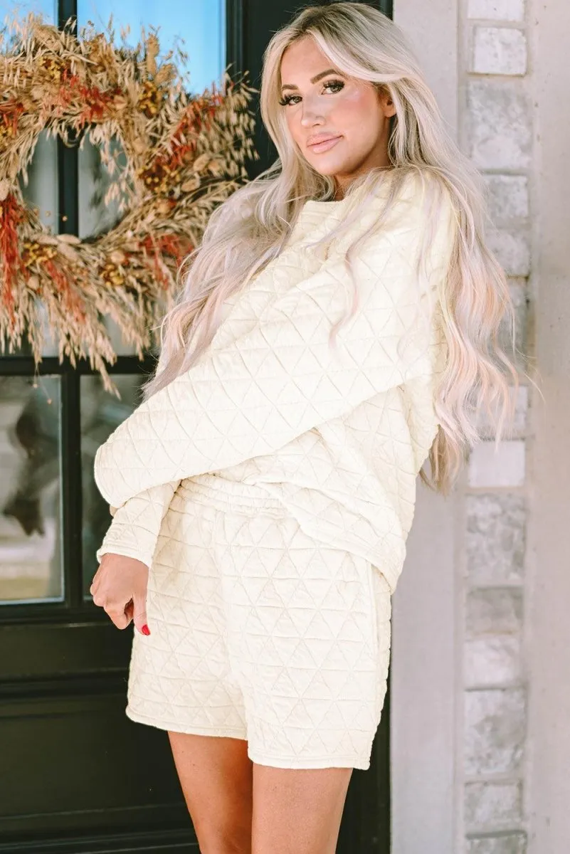 Mindy Long Sleeve Shorts Set