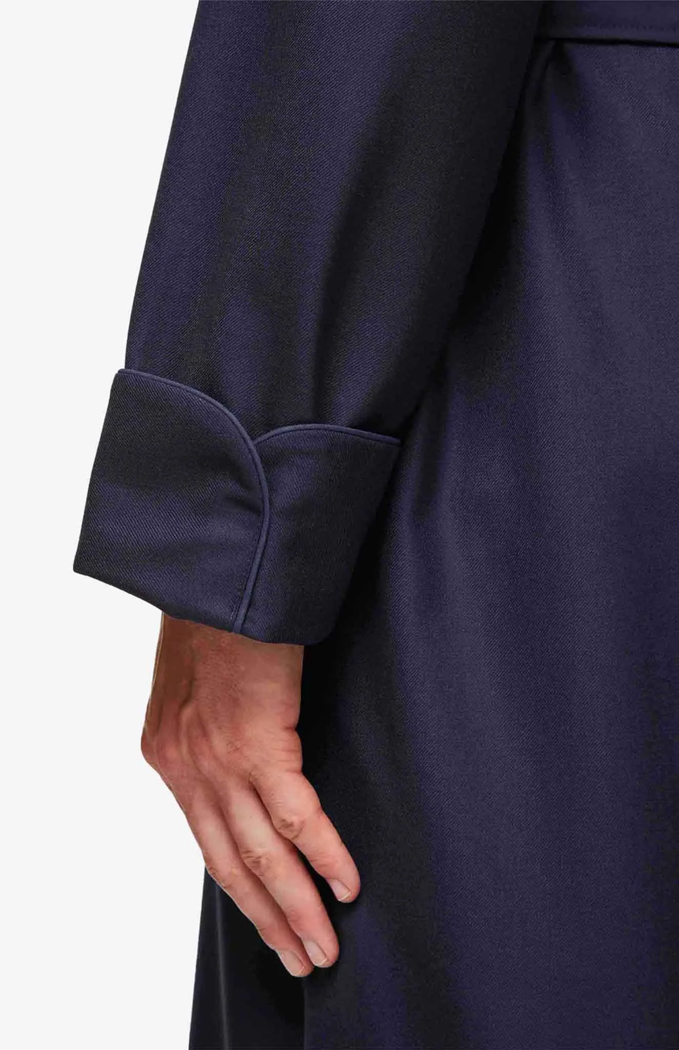 Pacific Lounger | Navy Blue Satin Robe and Pyjama