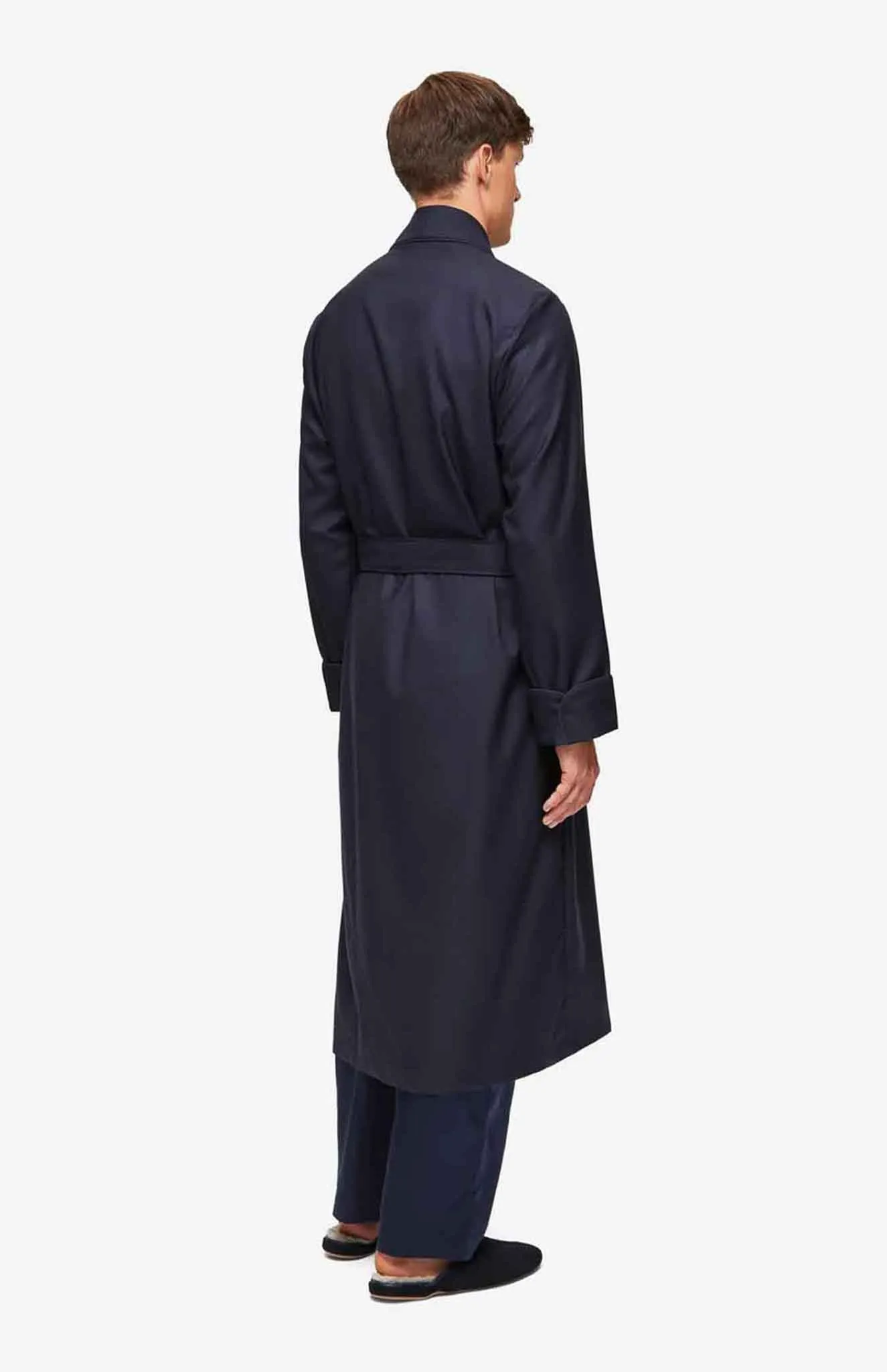 Pacific Lounger | Navy Blue Satin Robe and Pyjama
