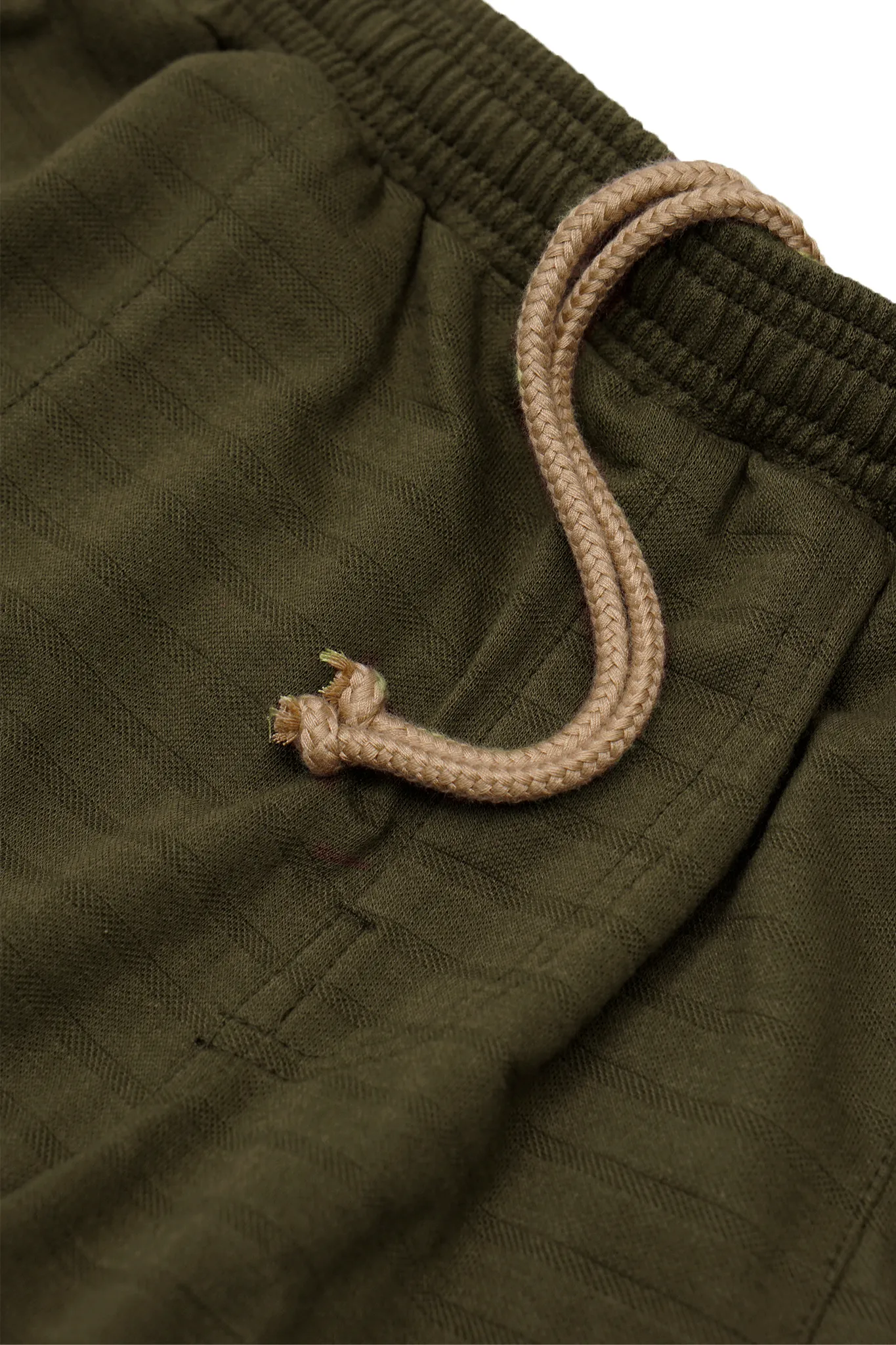 ROGUE SPLIT WIDE PANTS IN OLIVE STRIPED PIQUE