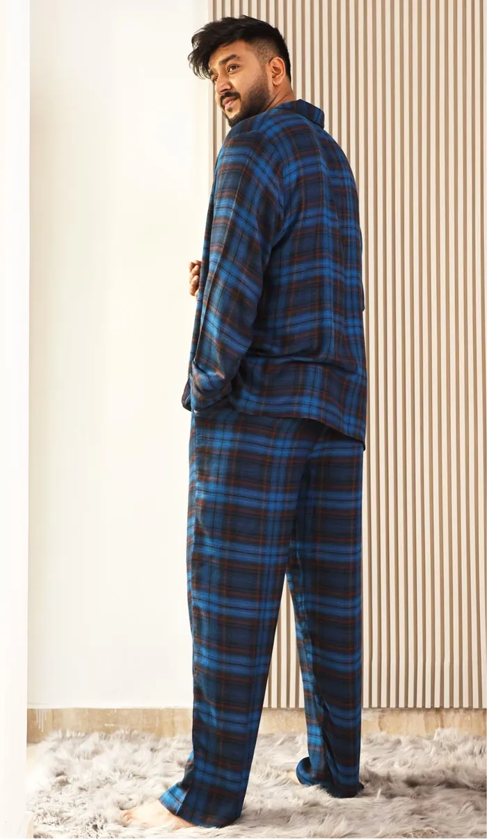 Sapphire Blue | Checkered Loungewear Set