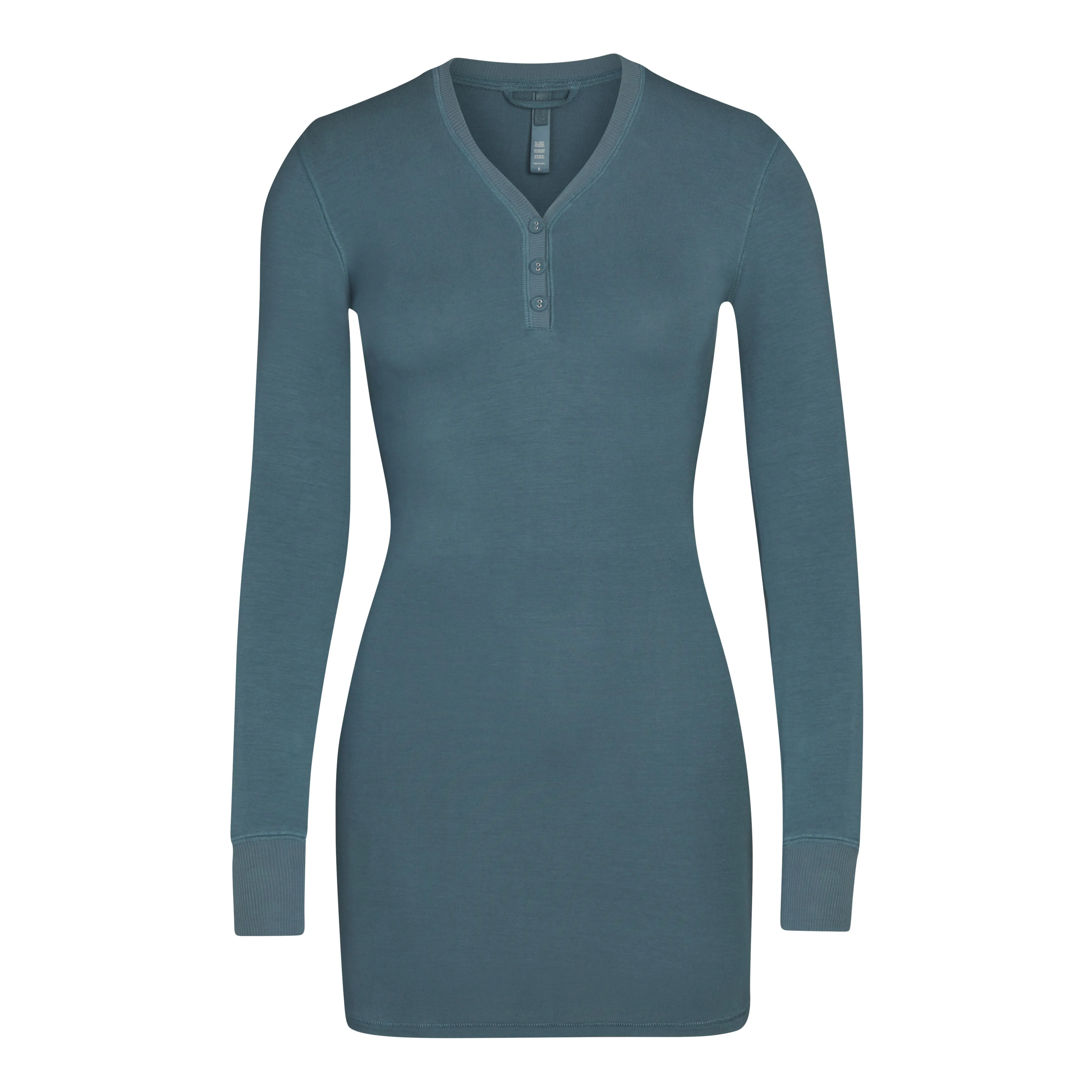 SLEEP HENLEY DRESS | KYANITE