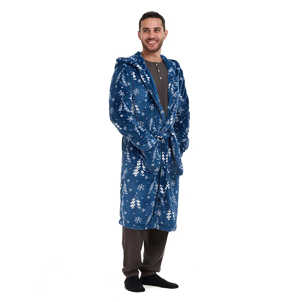 Snuggs Blanket Robe Blue Tree Christmas