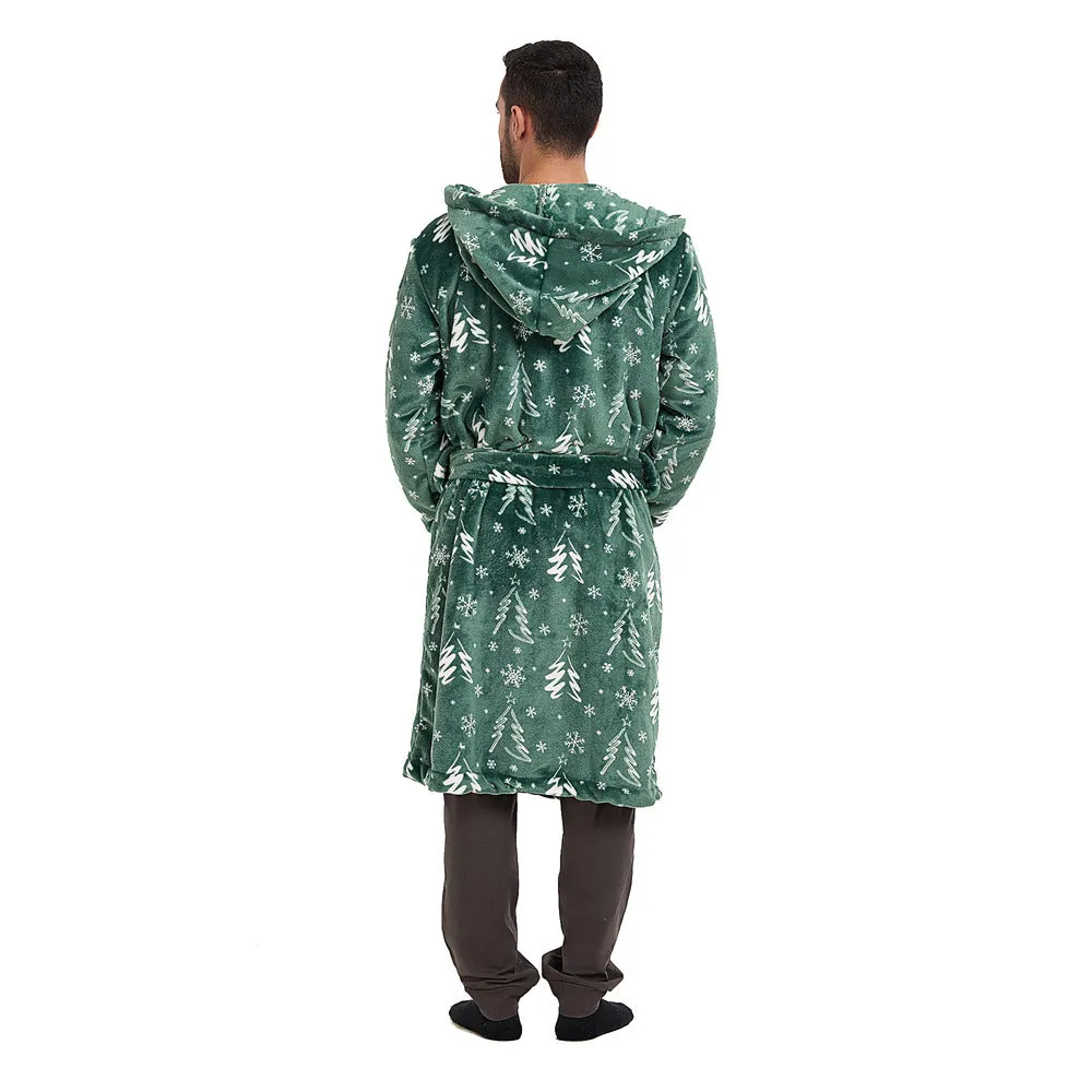 Snuggs Blanket Robe Green Tree Christmas
