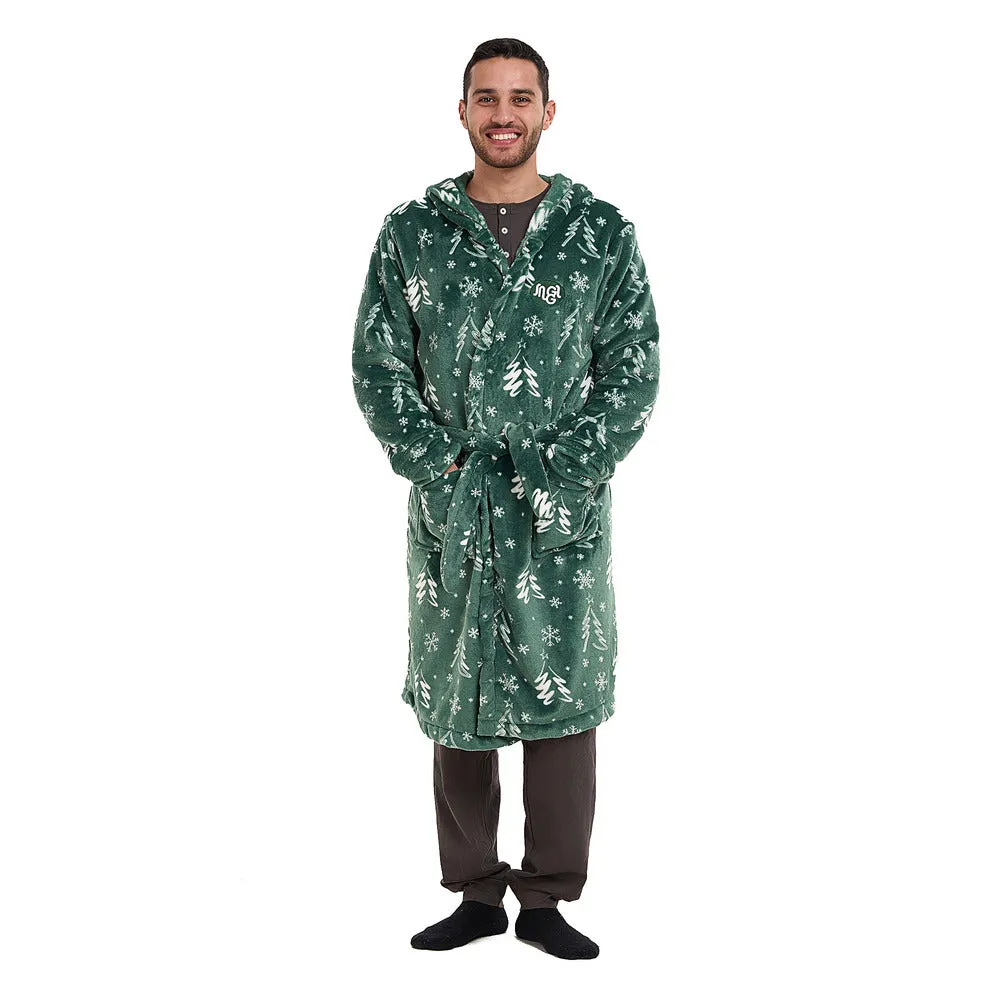 Snuggs Blanket Robe Green Tree Christmas