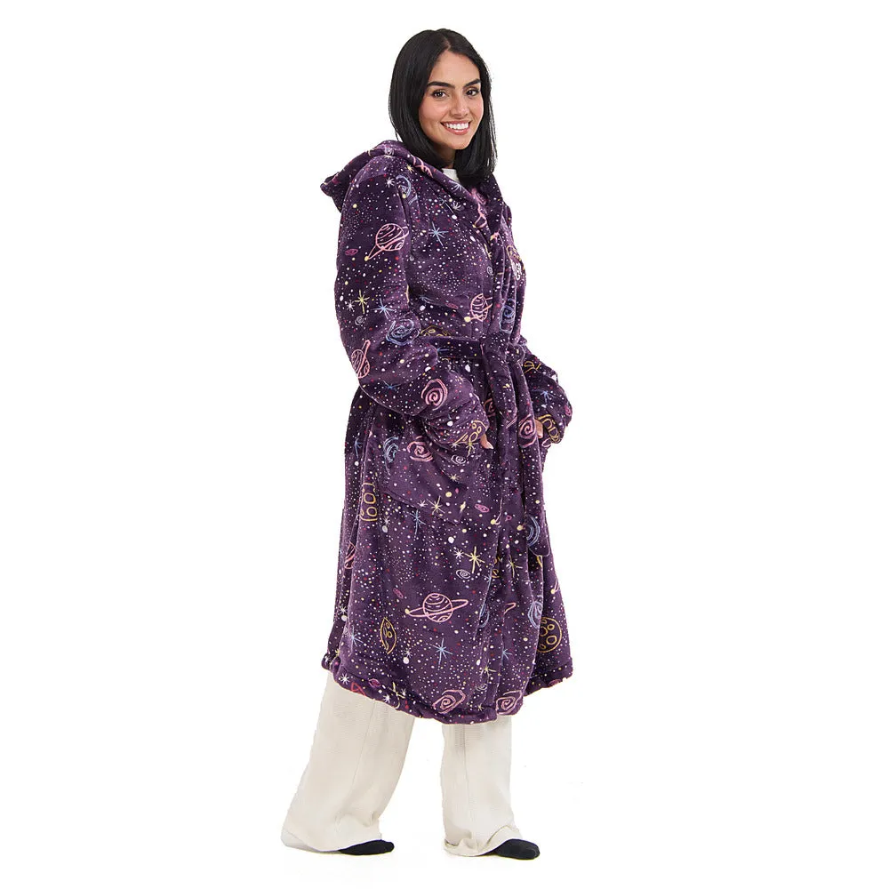 Snuggs Blanket Robe Mauve Space