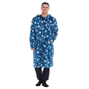 Snuggs Blanket Robe Petroleum Snowflakes
