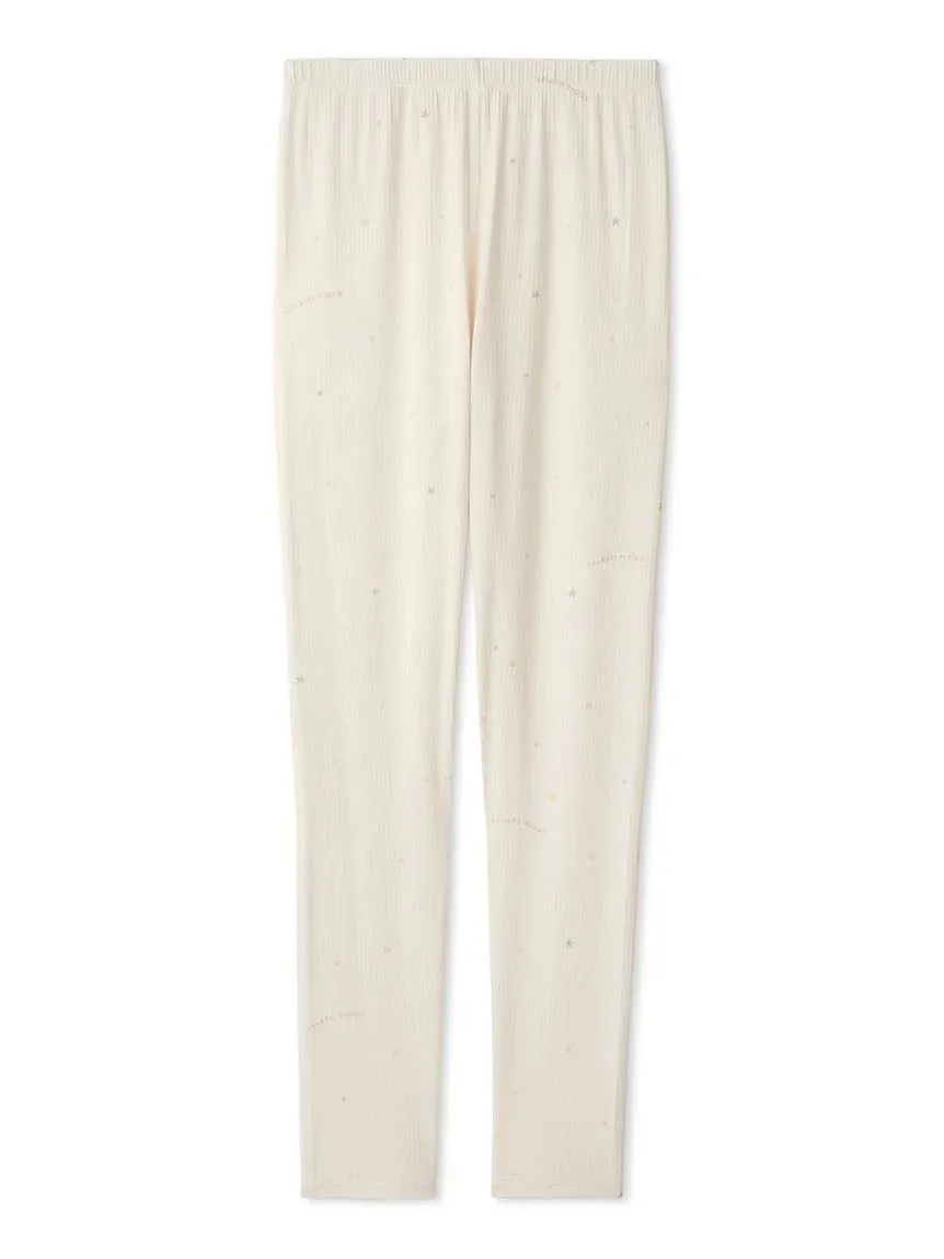 Star Print Ribbed Leggings