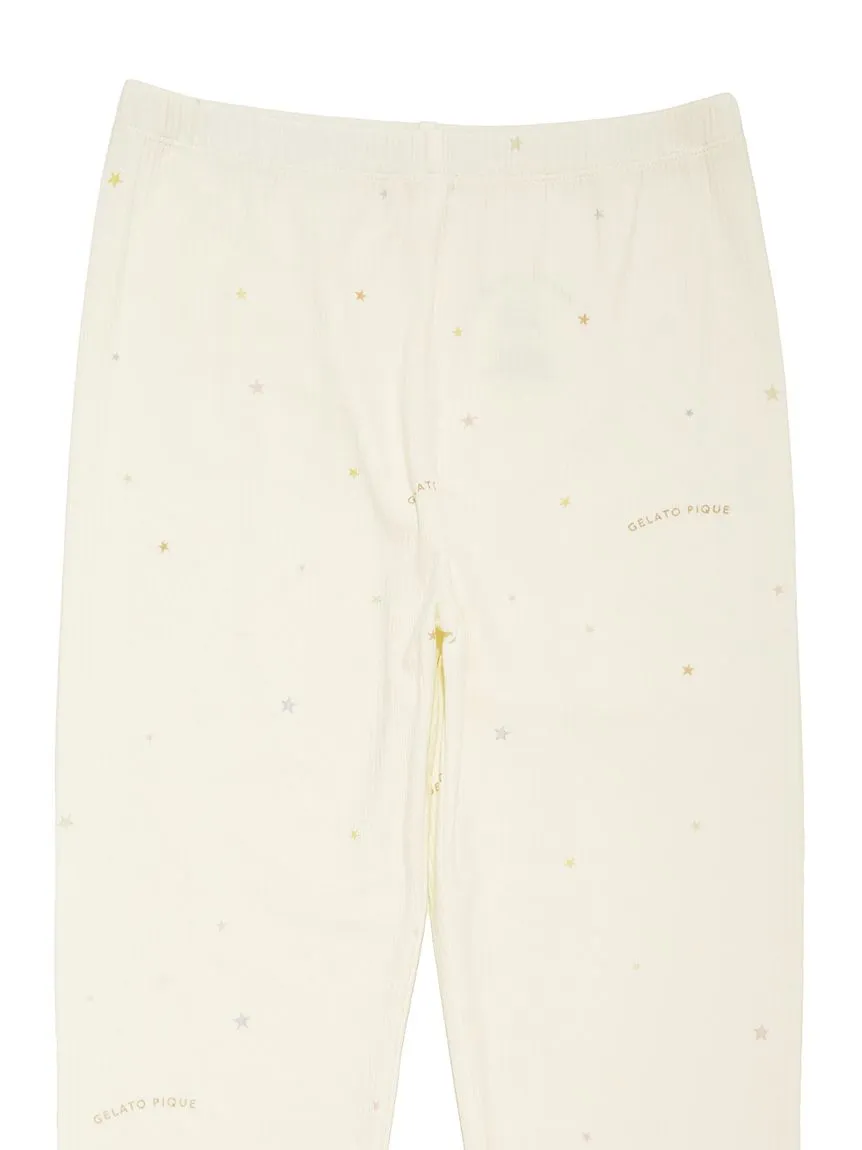 Star Print Ribbed Leggings