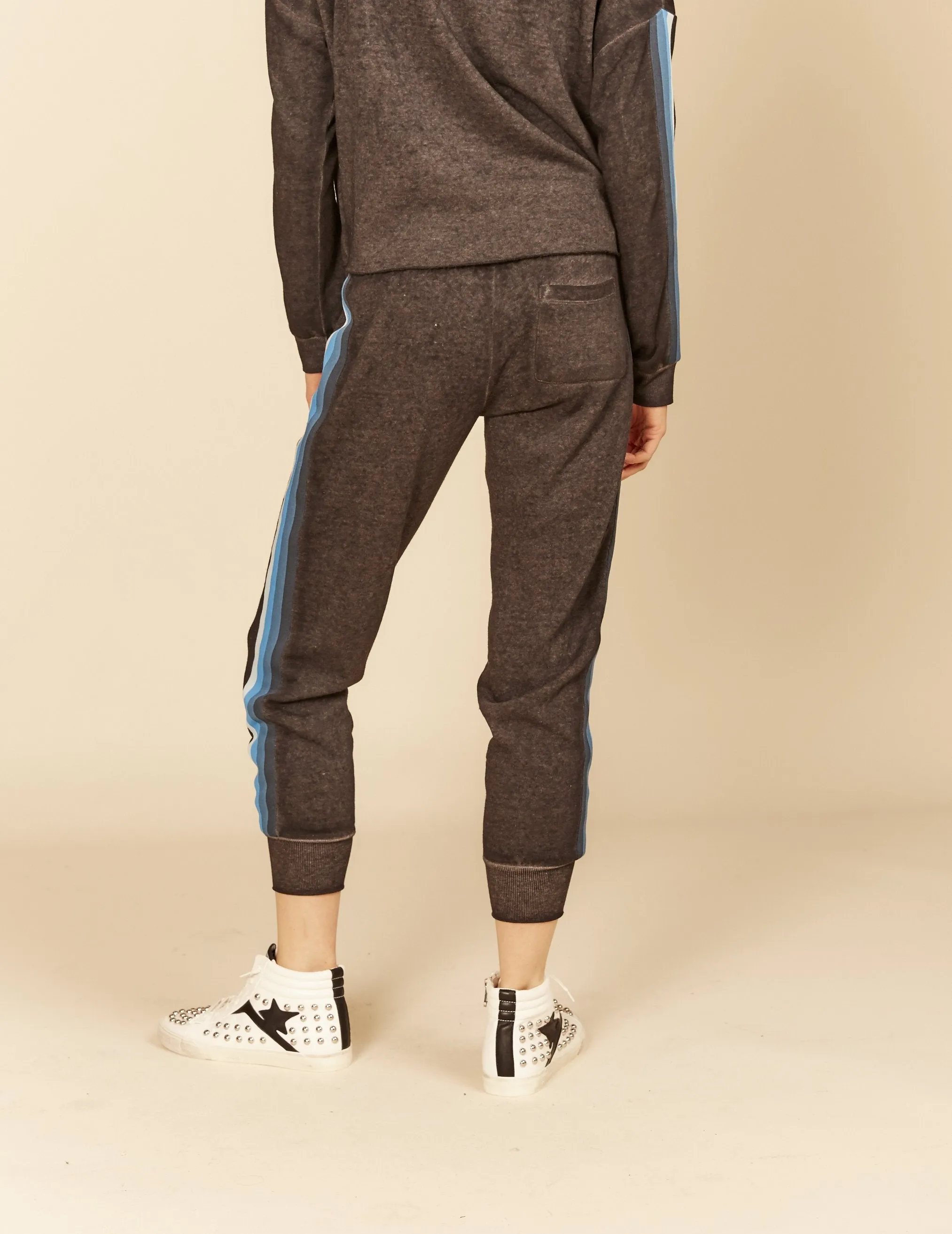 STRIPE BURNOUT JOGGERS