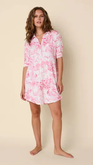 THE CATS PAJAMAS~ Palm Grove Pima knit Night shirt