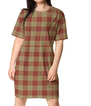 Vintage Red Plaid T-shirt Dress / Nightshirt (XS-6XL)