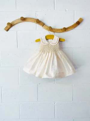 Vintage Silk Smocked Dress, 6-12 months