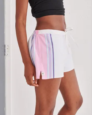 White & Pink Classic Short Shorts
