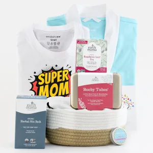 Zeronto Postpartum Gift Basket for New Mom - Recovery Magic (Blue)